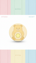 Vinyl Bear Keychain With Heart Charm