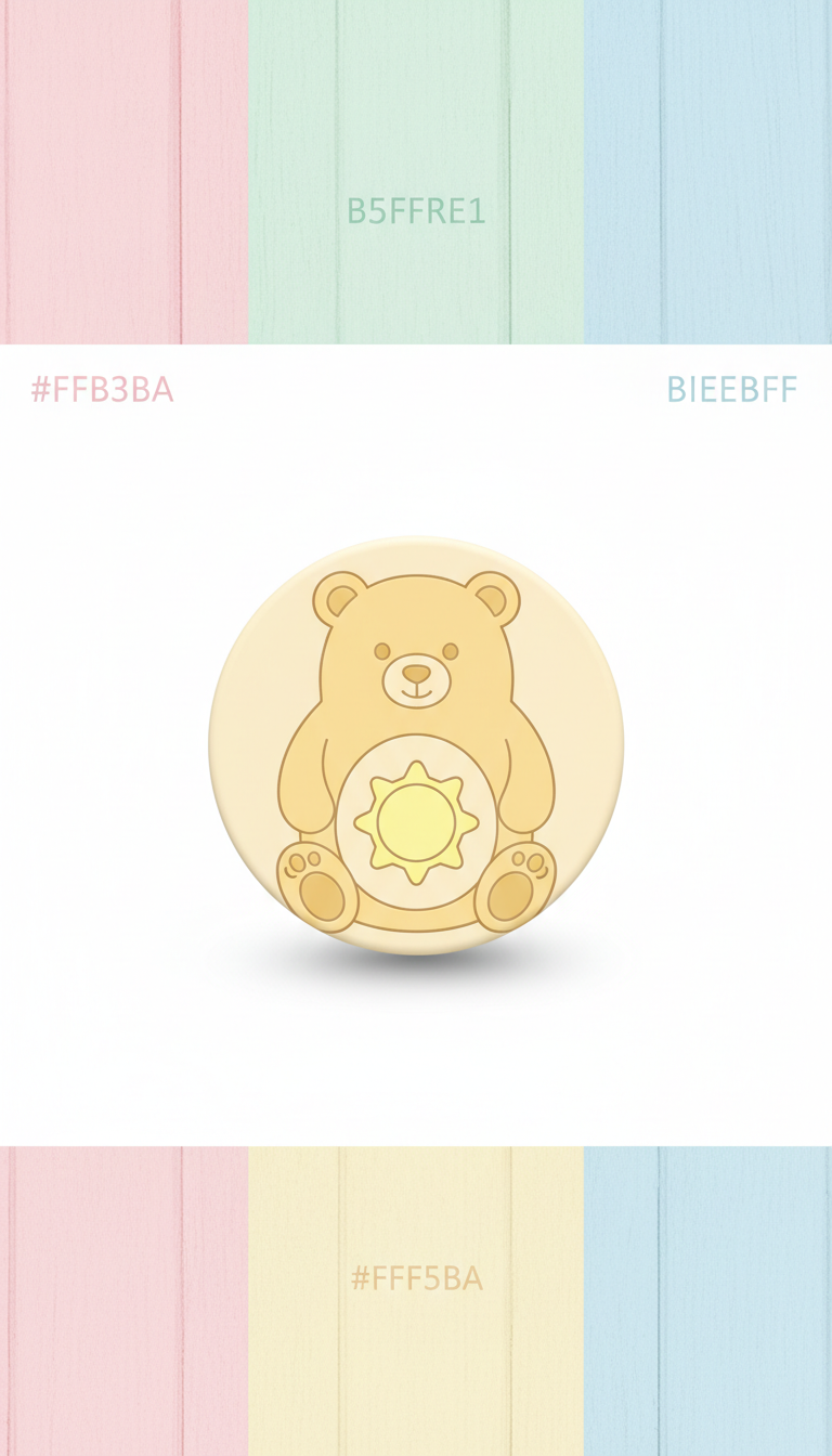 Vinyl Bear Keychain With Heart Charm