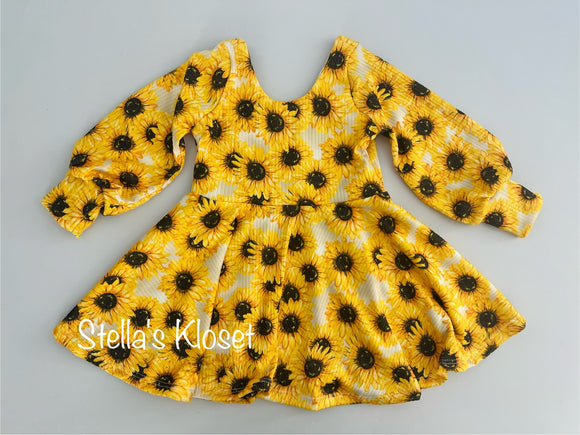 12/18m Sunflower tunic dress (RTS)