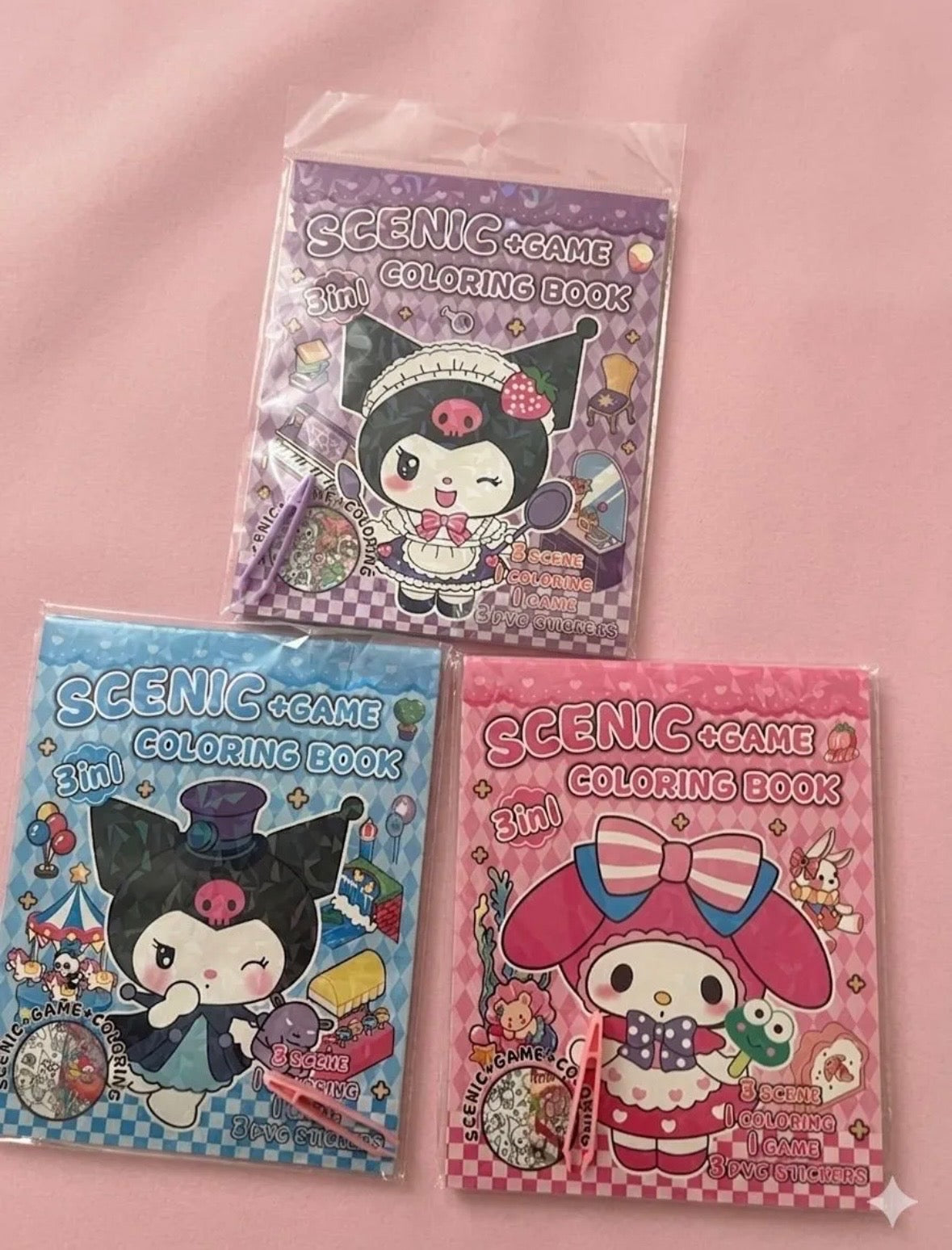 Scenic Sticker and Coloring Book