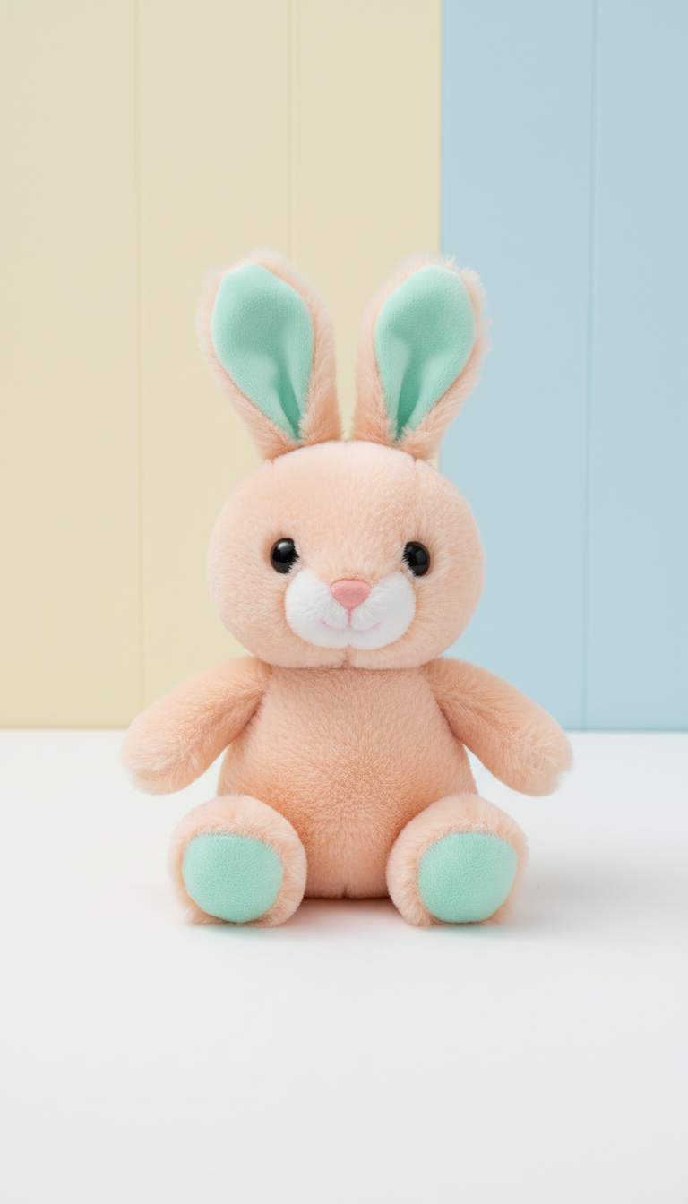 Resin Bunny Figurine With Pink Bow
